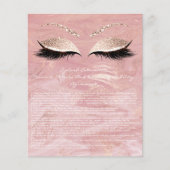 Eyelash Extension Liability Waiver Roos Marble1 Flyer (Voorkant)