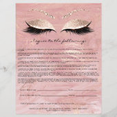 Eyelash Extension Liability Waiver Roos Marble Flyer (Achterkant)