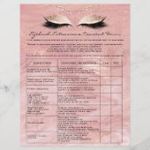Eyelash Extension Liability Waiver Roos Marble Flyer (Voorkant)