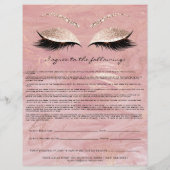 Eyelash Extension Liability Waiver Roos Marble Flyer (Achterkant)