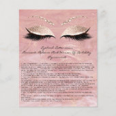 Eyelash Extension Liability Waiver Roos Marble Flyer (Voorkant)