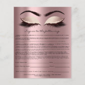 Eyelash Extension Liability Waiver Roos Mauve Flyer (Achterkant)