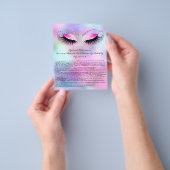 Eyelash Extension Liability Waiver Roos Ombre Blue Flyer (Hand)