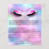 Eyelash Extension Liability Waiver Roos Ombre Flyer (Achterkant)