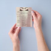 Eyelash Extension Liability Waiver Roos Roze Blush Flyer (Hand)