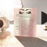 Eyelash Extension Liability Waiver Roos Roze Blush Flyer<br><div class="desc">florenceK-ontwerp</div>