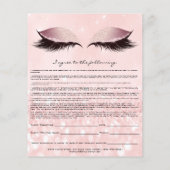 Eyelash Extension Liability Waiver Roos Roze Flyer (Achterkant)
