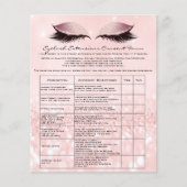 Eyelash Extension Liability Waiver Roos Roze Flyer (Voorkant)