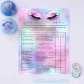 Eyelash Extension Liability Waiver Roos Roze Flyer (Enkel)