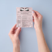 Eyelash Extension Liability Waiver Roos Roze grijs Flyer (Hand)