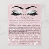 Eyelash Extension Liability Waiver Roos Roze grijs Flyer (Achterkant)