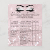 Eyelash Extension Liability Waiver Roos Roze grijs Flyer (Voorkant)