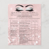 Eyelash Extension Liability Waiver Roos Roze grijs Flyer (Voorkant)