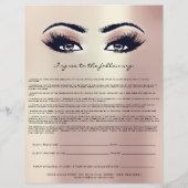 Eyelash Extension Liability Waiver Roos Skinny Flyer (Achterkant)