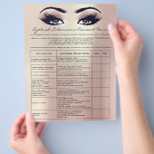 Eyelash Extension Liability Waiver Roos Skinny Flyer (Hand)