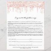 Eyelash Extension Liability Waiver Roos White Flyer (Achterkant)