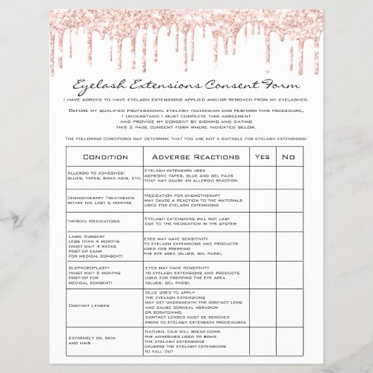 Eyelash Extension Liability Waiver Roos White Flyer (Voorkant)