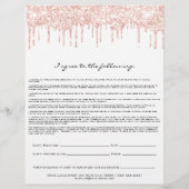 Eyelash Extension Liability Waiver Roos White Flyer (Achterkant)