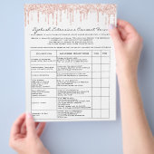 Eyelash Extension Liability Waiver Roos White Flyer (Hand)