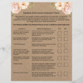 Eyelash Extension Liability Waiver Rustic Kraft Flyer (Voorkant)