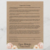 Eyelash Extension Liability Waiver Rustic Kraft Flyer (Achterkant)