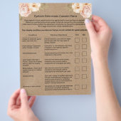 Eyelash Extension Liability Waiver Rustic Kraft Flyer (Hand)