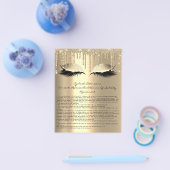 Eyelash Extension Liability Waiver Sparkly Glam Flyer (Enkel)