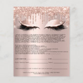 Eyelash Extension Liability Waiver Sparkly Pink1 Flyer (Achterkant)