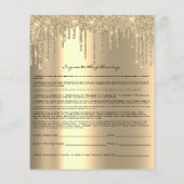 Eyelash Extension Liability Wavever Agreement Gold Flyer (Achterkant)