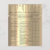 Eyelash Extension Liability Wavever Agreement Gold Flyer (Voorkant)