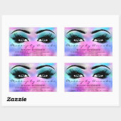 Eyelash Extension Makeup Artist Beauty Holograaf Rechthoekige Sticker (Vel)