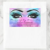 Eyelash Extension Makeup Artist Beauty Holograaf Rechthoekige Sticker (Tas)