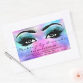 Eyelash Extension Makeup Artist Beauty Holograaf Rechthoekige Sticker (Envelop)