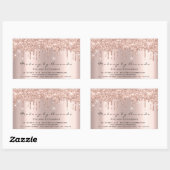 Eyelash Extension Makeup Artist Beauty Spark Roos Rechthoekige Sticker (Vel)