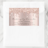 Eyelash Extension Makeup Artist Beauty Spark Roos Rechthoekige Sticker (Tas)