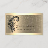 Eyelash Extension Makeup Artist Hair Gold Body Visitekaartje (Voorkant)