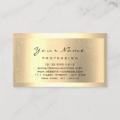 Eyelash Extension Makeup Artist Hair GoldConfetti Visitekaartje (Achterkant)