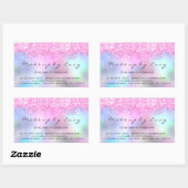 Eyelash Extension Makeup Artist Orchid Pink Drives Rechthoekige Sticker (Vel)