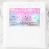 Eyelash Extension Makeup Artist Orchid Pink Drives Rechthoekige Sticker (Tas)