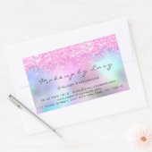 Eyelash Extension Makeup Artist Orchid Pink Drives Rechthoekige Sticker (Envelop)
