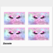 Eyelash Extension Makeup Artist Pink Drift Fuchsia Rechthoekige Sticker (Vel)