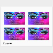 Eyelash Extension Makeup Artist Pink Energy Rechthoekige Sticker (Vel)