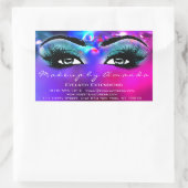 Eyelash Extension Makeup Artist Pink Energy Rechthoekige Sticker (Tas)