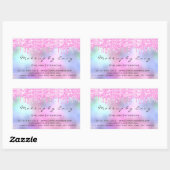 Eyelash Extension Makeup Artist Salon Pink Drives Rechthoekige Sticker (Vel)