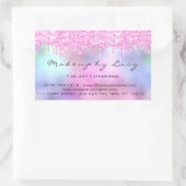 Eyelash Extension Makeup Artist Salon Pink Drives Rechthoekige Sticker (Tas)