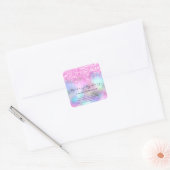 Eyelash Extension Makeup Artist Salon Pink Drives Vierkante Sticker (Envelop)