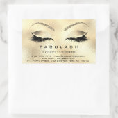 Eyelash Extension Makeup Beauty Salon Gold VIP Rechthoekige Sticker (Tas)