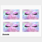 Eyelash Extension Makeup Beauty Salon Holograaf Rechthoekige Sticker (Vel)
