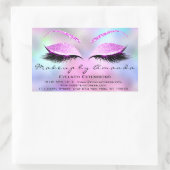 Eyelash Extension Makeup Beauty Salon Holograaf Rechthoekige Sticker (Tas)