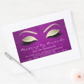 Eyelash Extension Makeup Beauty Salon Pink Gold Rechthoekige Sticker (Envelop)